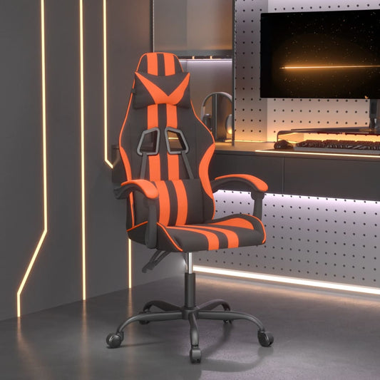 vidaXL Καρέκλα Gaming Μαύρο/Πορτοκαλί Συνθετικό Δέρμα