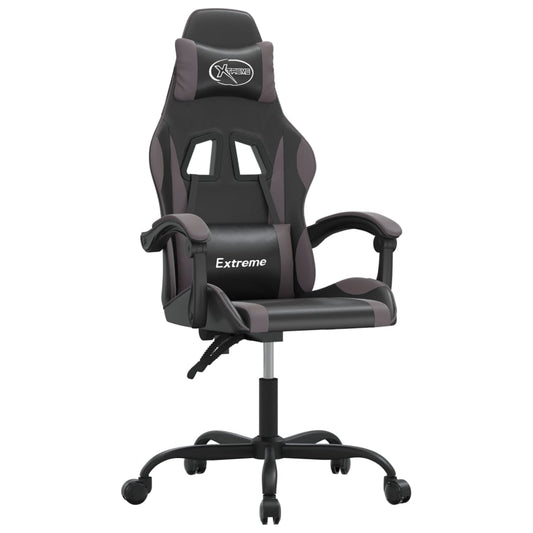 vidaXL Καρέκλα Gaming Μαύρο/Γκρι από Συνθετικό Δέρμα