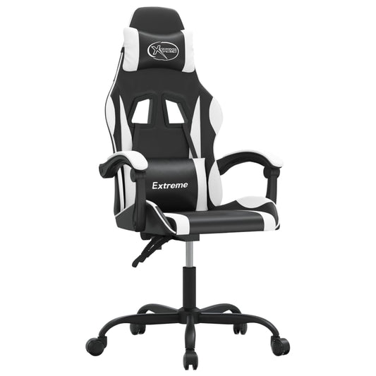vidaXL Καρέκλα Gaming Μαύρο/Λευκό από Συνθετικό Δέρμα