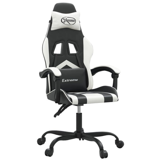vidaXL Καρέκλα Gaming Μαύρο/Λευκό από Συνθετικό Δέρμα