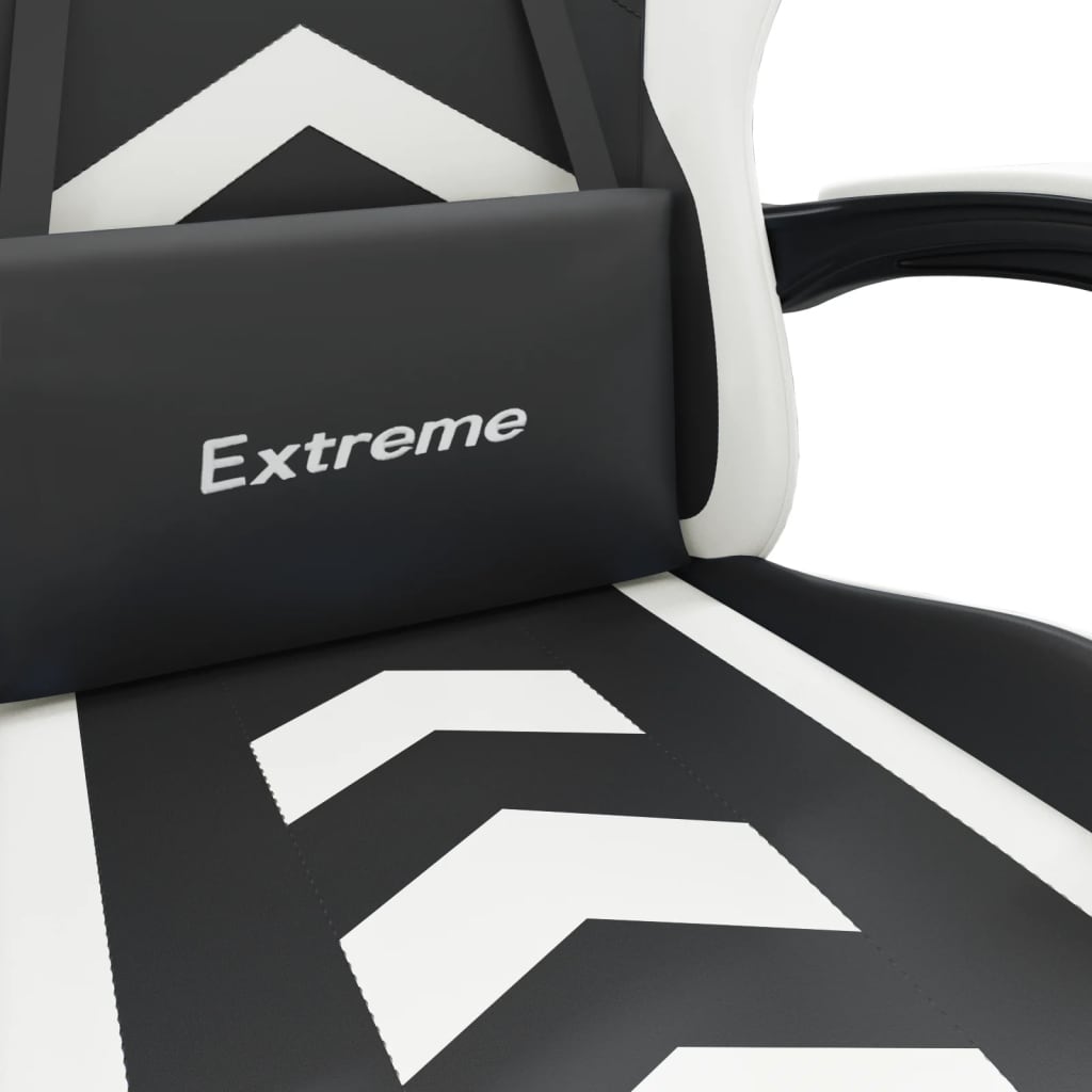 vidaXL Καρέκλα Gaming Μαύρο/Λευκό από Συνθετικό Δέρμα