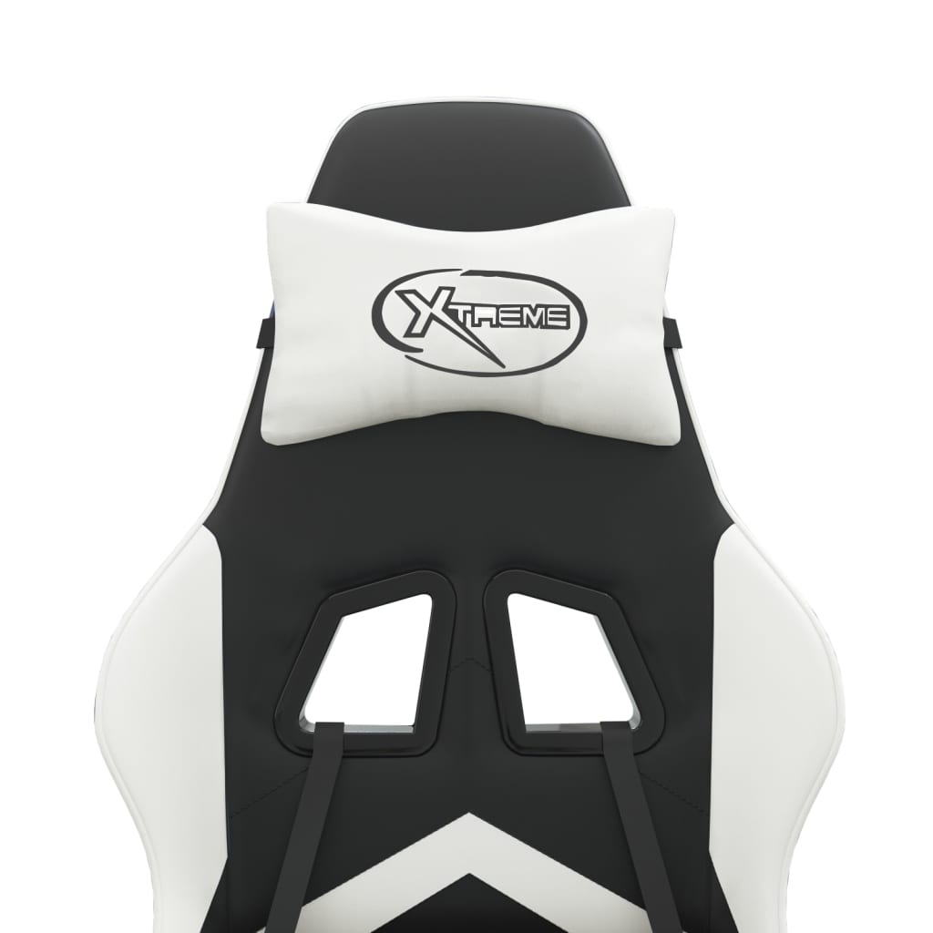 vidaXL Καρέκλα Gaming Μαύρο/Λευκό από Συνθετικό Δέρμα