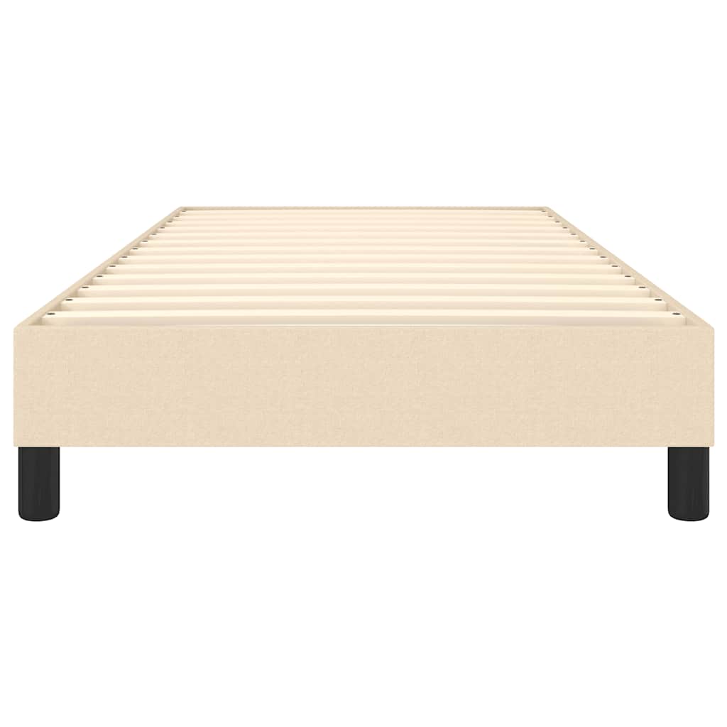 vidaXL Σκελετός Κρεβατιού με Ελατήρια Κρέμα 80x200 cm Ύφασμα