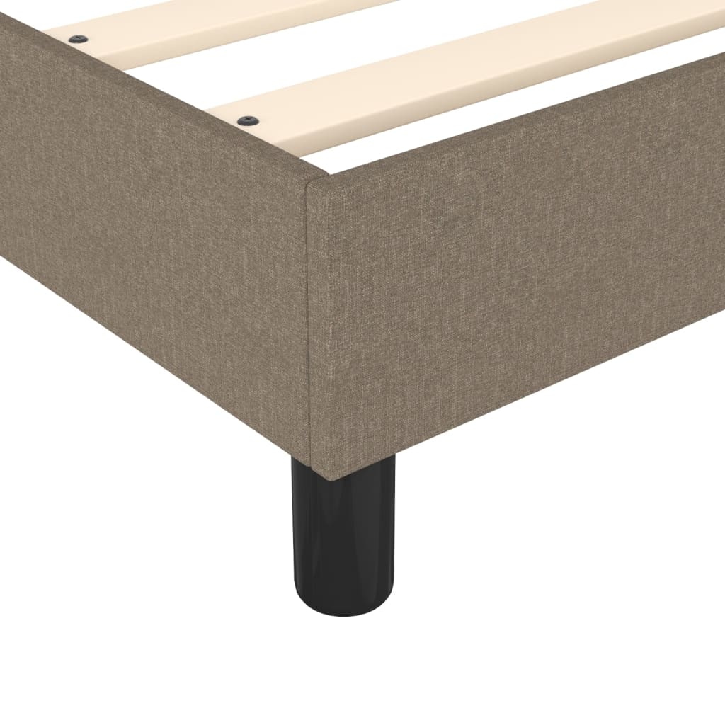 vidaXL Σκελετός Κρεβατιού Χωρίς Στρώμα Taupe 90x200 εκ. Υφασμάτινο