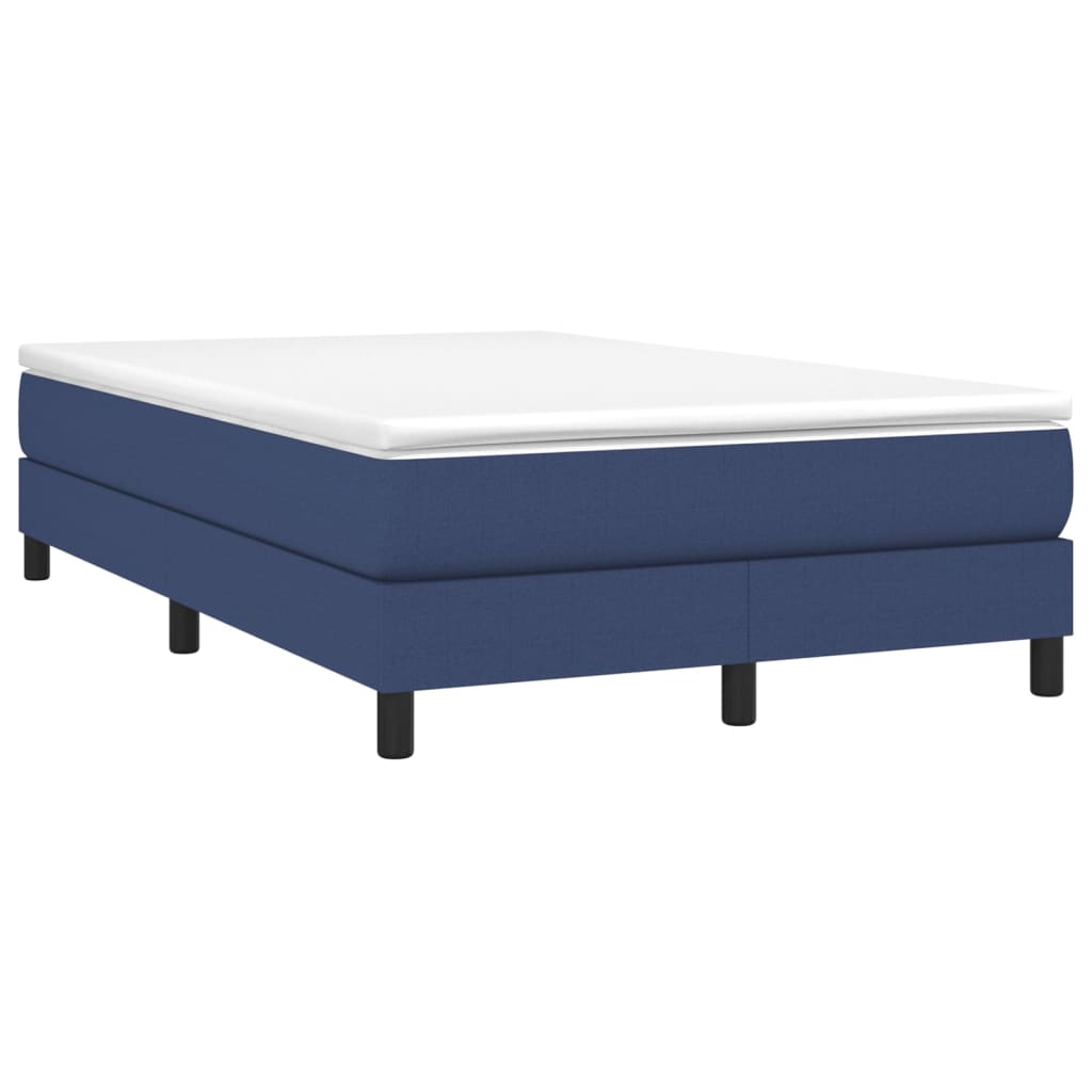 vidaXL Σκελετός Κρεβατιού με Ελατήρια μπλε 120x200cm ύφασμα