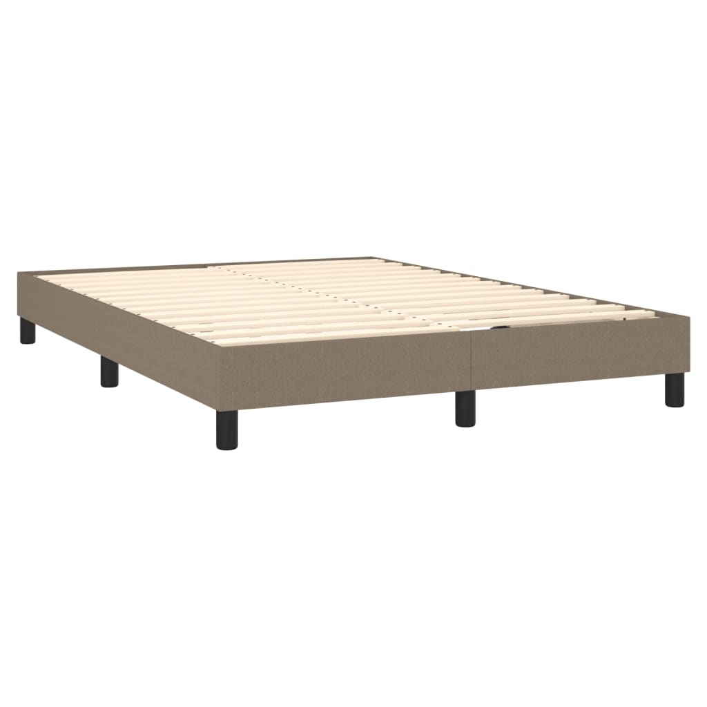 vidaXL Σκελετός Κρεβατιού Χωρίς Στρώμα Taupe 140x200 εκ. Υφασμάτινο