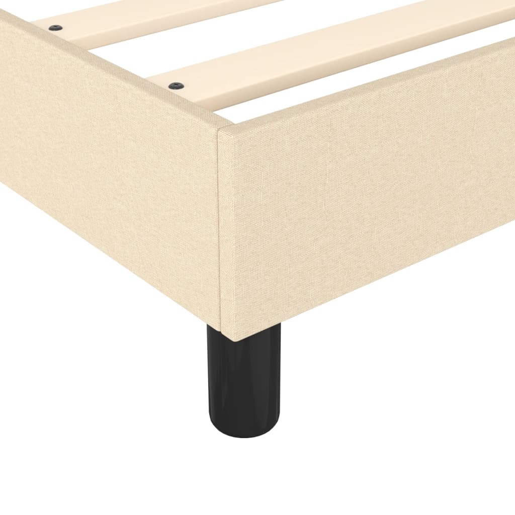 vidaXL Σκελετός Κρεβατιού Χωρίς Στρώμα Κρεμ 140x200 εκ.Υφασμάτινο