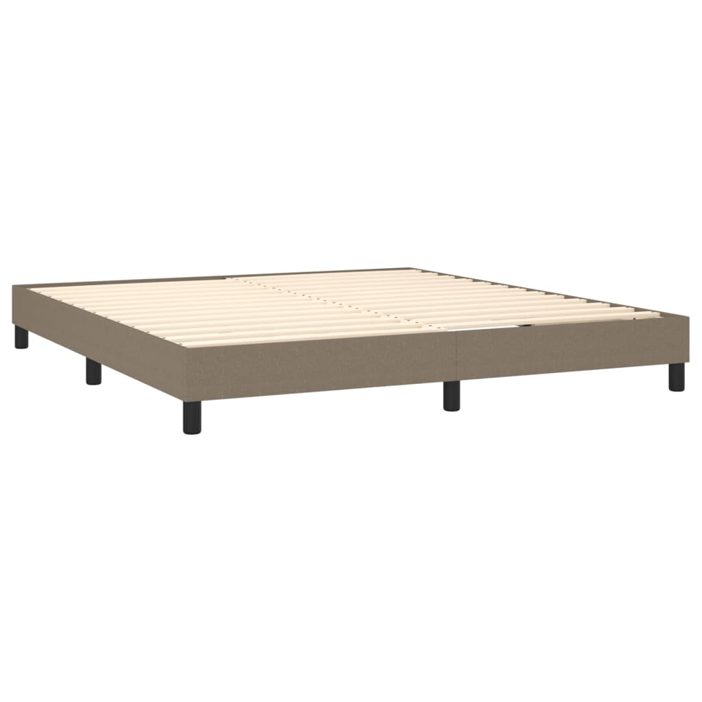 vidaXL Σκελετός Κρεβατιού με Ελατήρια Taupe 180x200 εκ. Υφασμάτινο
