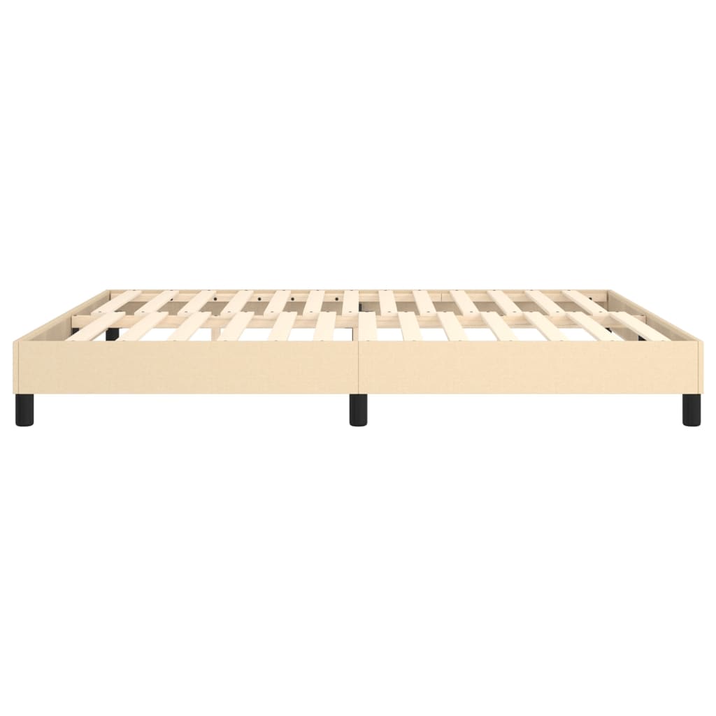 vidaXL Σκελετός Κρεβατιού Χωρίς Στρώμα Κρεμ 180x200 εκ. Υφασμάτινο