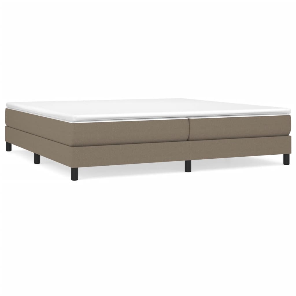 vidaXL Σκελετός Κρεβατιού με Ελατήρια Taupe 200x200 εκ.Υφασμάτινο
