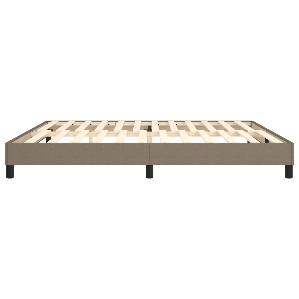 vidaXL Σκελετός Κρεβατιού με Ελατήρια Taupe 200x200 εκ.Υφασμάτινο