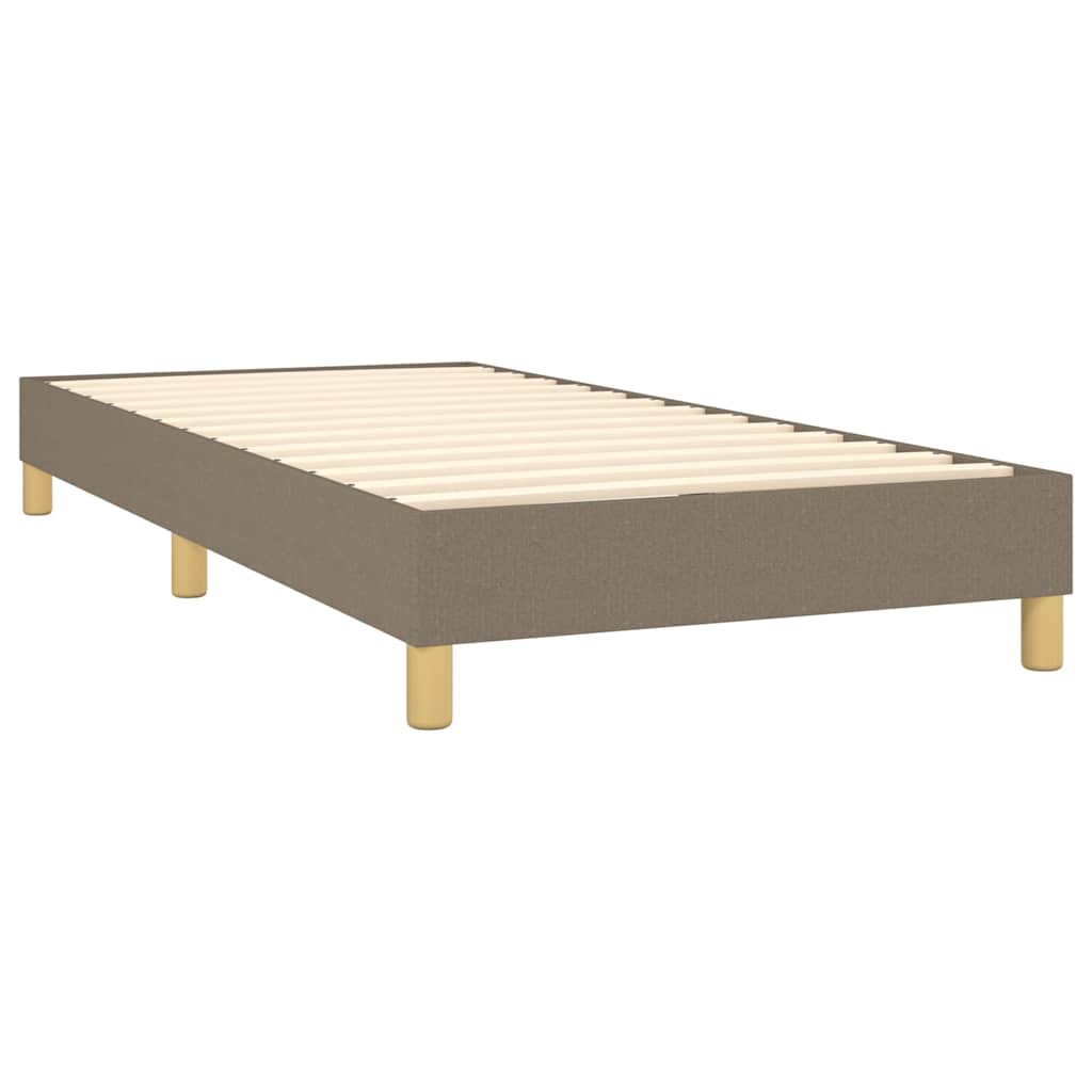 vidaXL Σκελετός Κρεβατιού με Ελατήρια Taupe 80x200 εκ. Υφασμάτινο