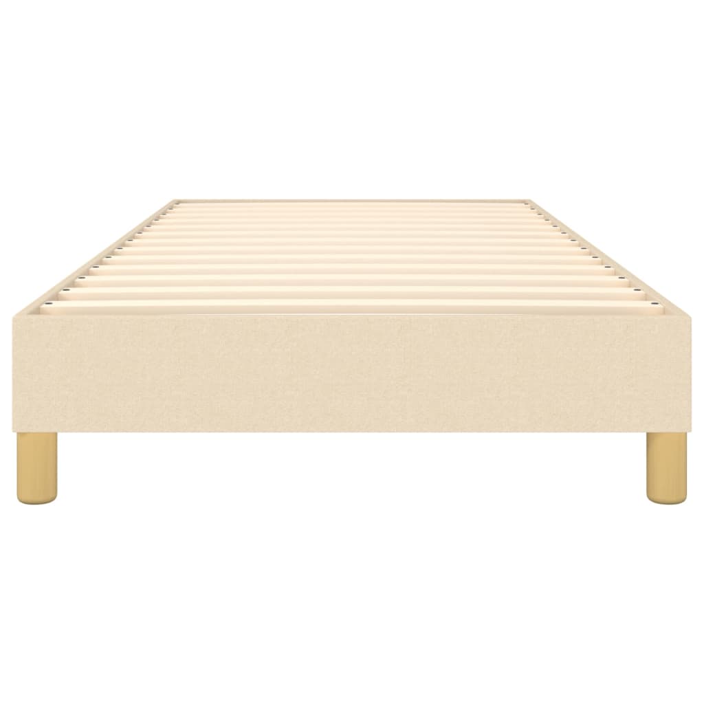 vidaXL Σκελετός Κρεβατιού με Ελατήρια Κρέμα 80x200 cm Ύφασμα