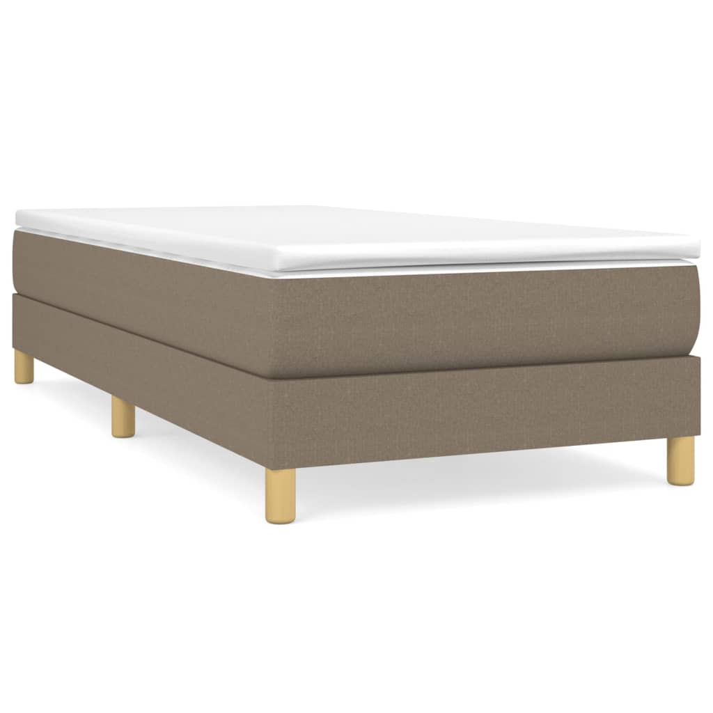 vidaXL Σκελετός Κρεβατιού με Ελατήρια Taupe 100 x 200 εκ. Υφασμάτινο