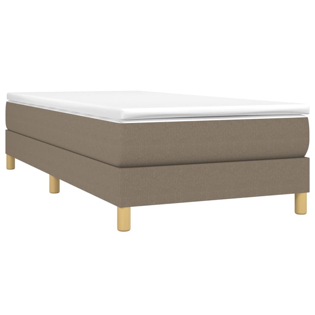 vidaXL Σκελετός Κρεβατιού με Ελατήρια Taupe 100 x 200 εκ. Υφασμάτινο