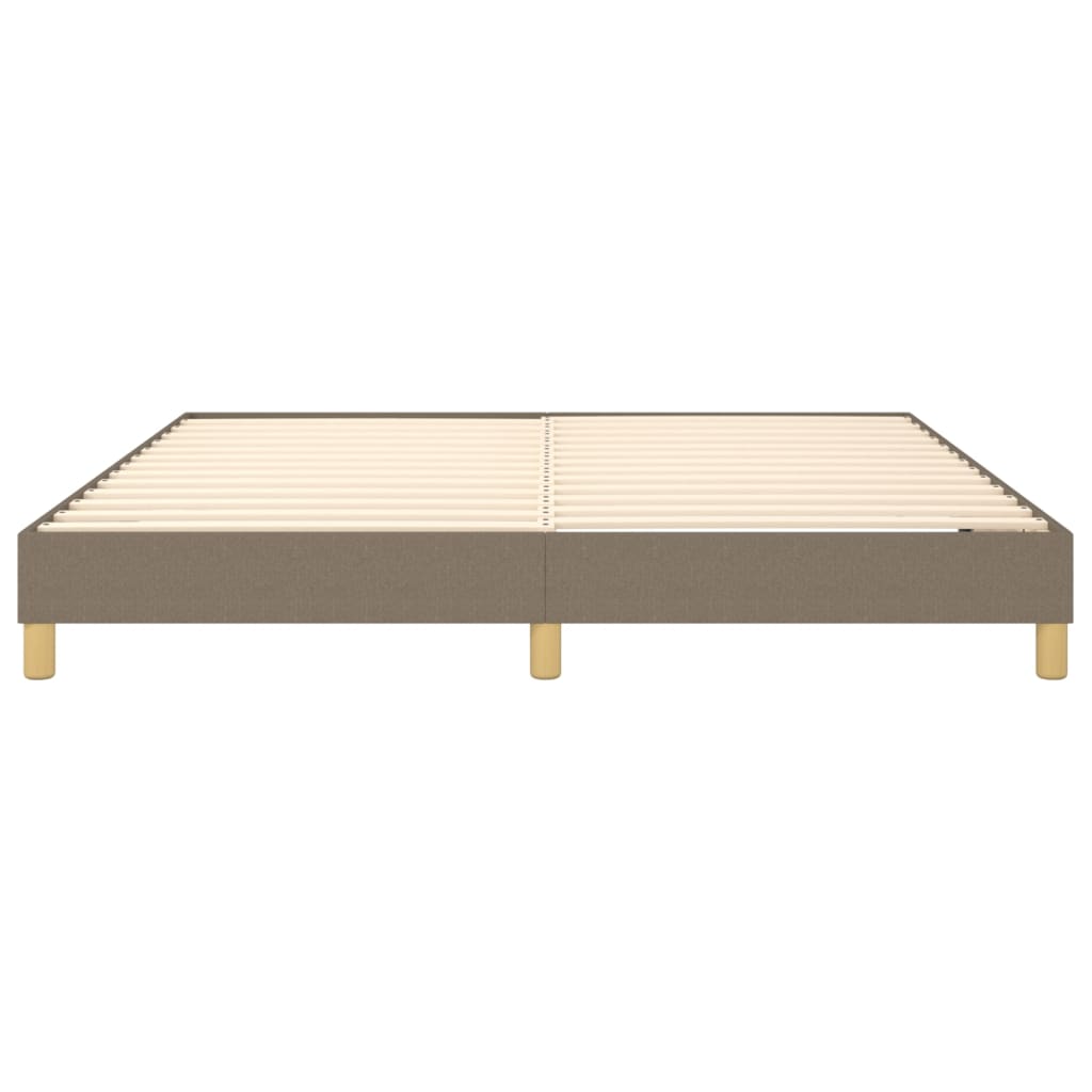 vidaXL Σκελετός Κρεβατιού με Ελατήρια Taupe 160x200 εκ. Υφασμάτινο