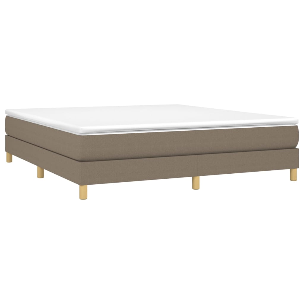 vidaXL Σκελετός Κρεβατιού με Ελατήρια Taupe 180x200 εκ. Υφασμάτινο