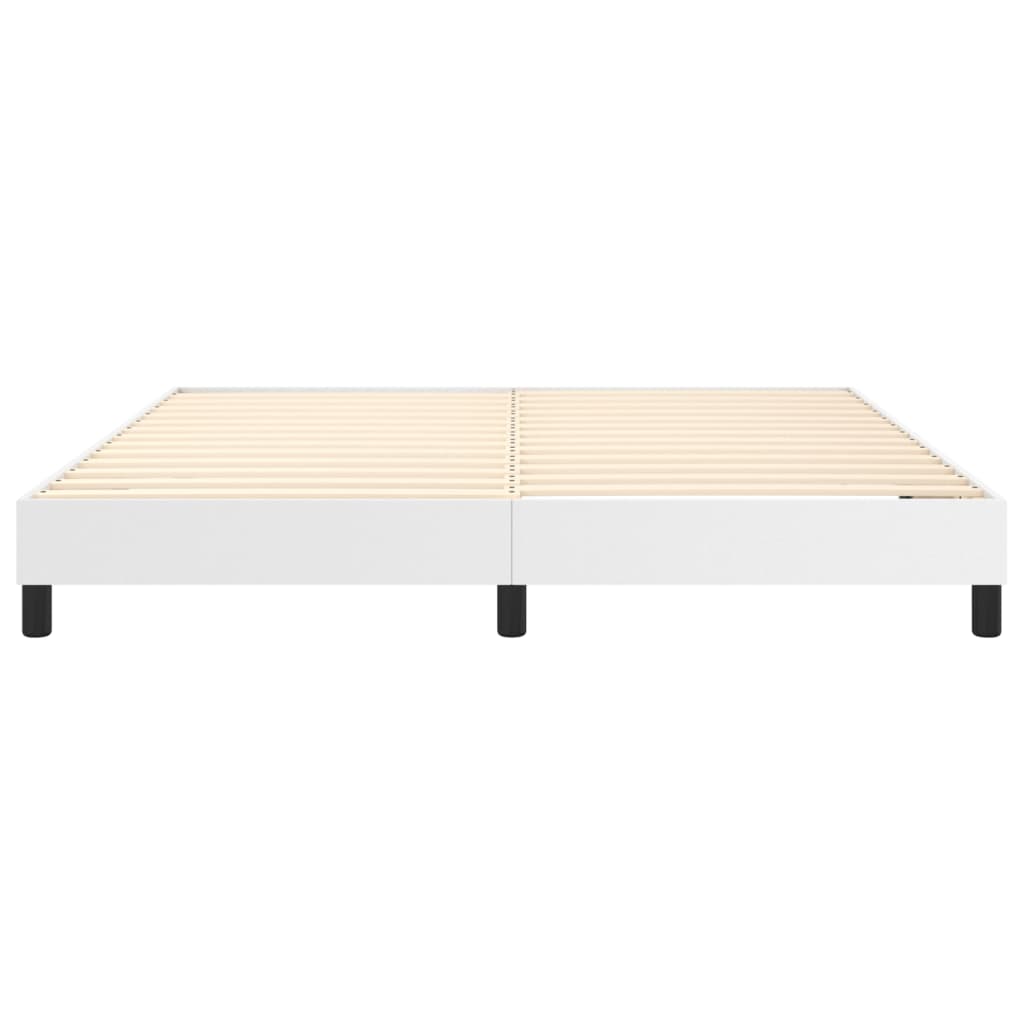 vidaXL Σκελετός Κρεβατιού με Ελατήρια Λευκό 180x200 εκ. από Συνθετικό Δέρμα