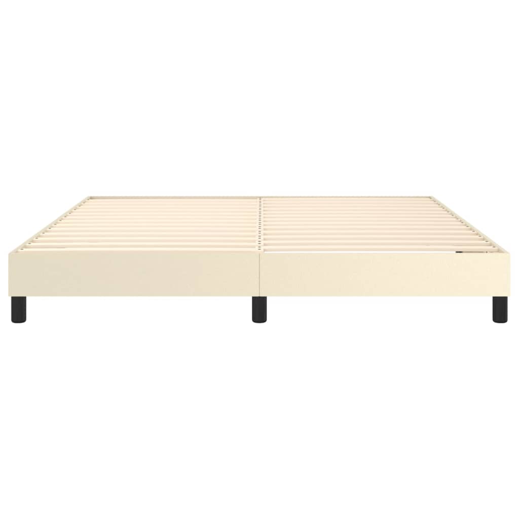 vidaXL Σκελετός Κρεβατιού με Ελατήρια Κρεμ 180x200 εκ. από Συνθετικό Δέρμα
