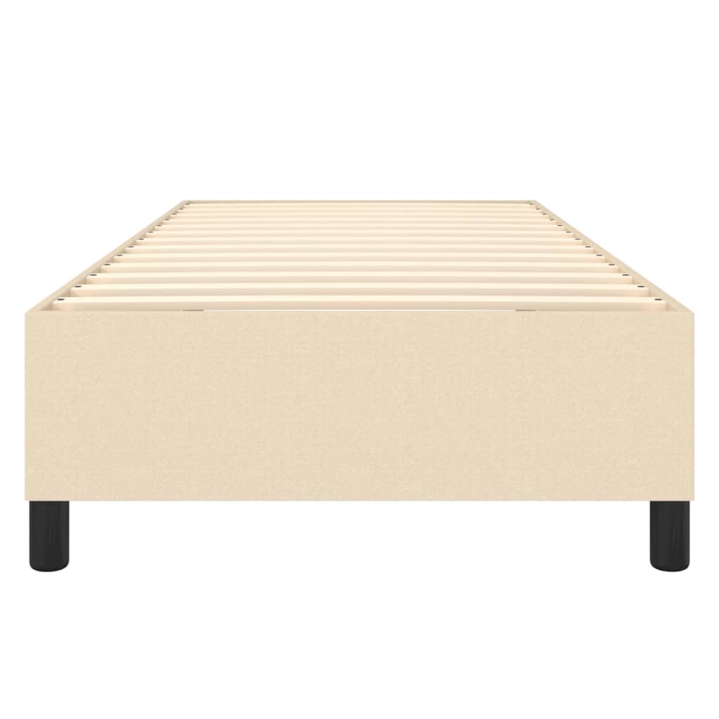 vidaXL Σκελετός Κρεβατιού με Ελατήρια Κρέμα 80x200 cm Ύφασμα