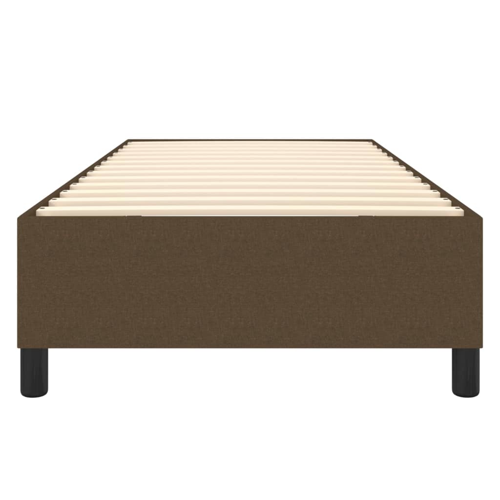 vidaXL Σκελετός Κρεβατιού με Ελατήρια Σκ. Καφέ 90x190 εκ. Υφασμάτινο