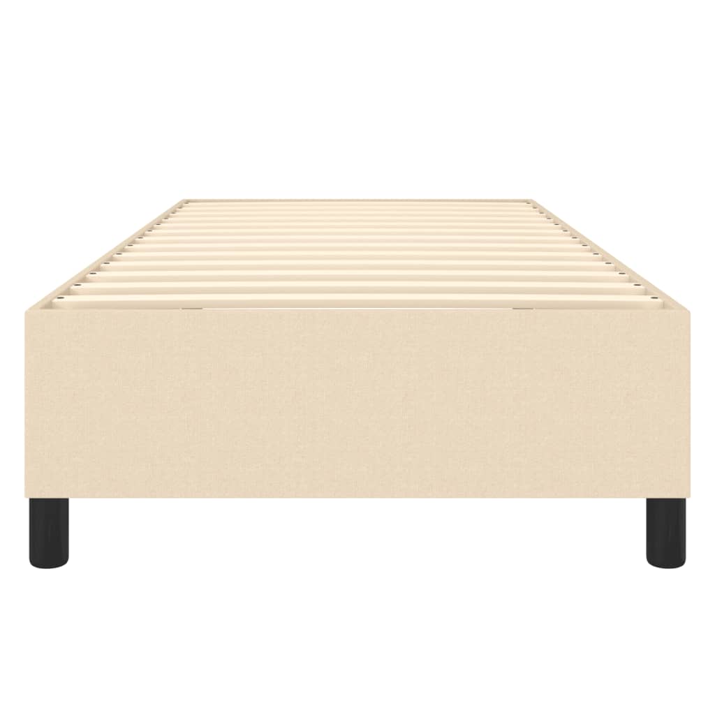 vidaXL Σκελετός Κρεβατιού με Ελατήρια Κρέμα 90x190 εκ. Υφασμάτινο