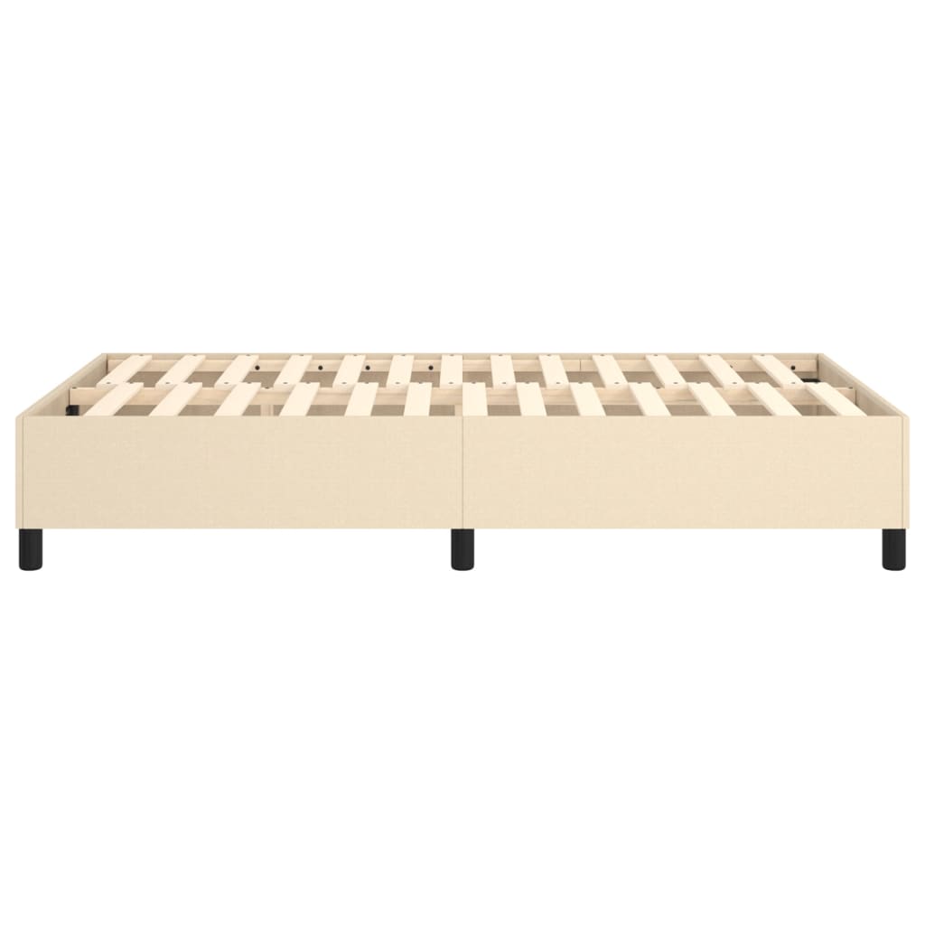 vidaXL Σκελετός Κρεβατιού με Ελατήρια Κρεμ 120x200 εκ. Υφασμάτινο