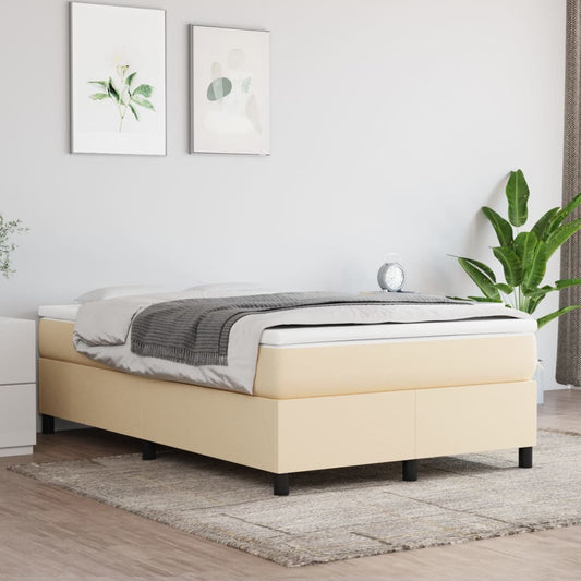 vidaXL Σκελετός Κρεβατιού με Ελατήρια Κρεμ 120x200 εκ. Υφασμάτινο