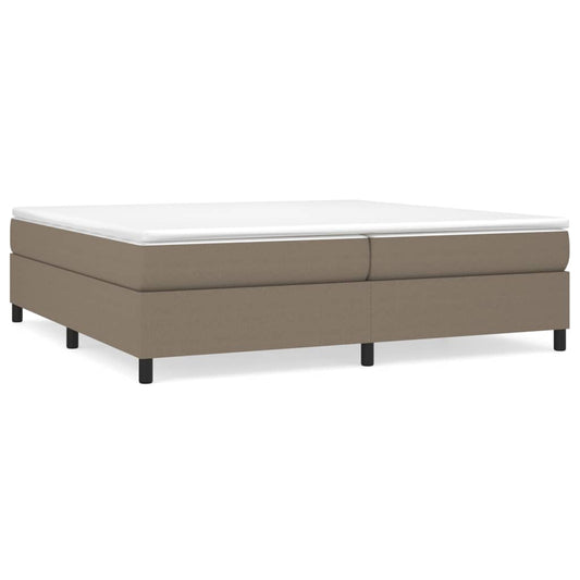 vidaXL Σκελετός Κρεβατιού με Ελατήρια Taupe 200x200 εκ.Υφασμάτινο
