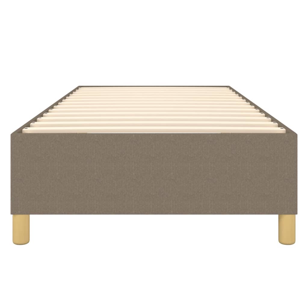 vidaXL Σκελετός Κρεβατιού με Ελατήρια Taupe 90x200 εκ. Υφασμάτινο
