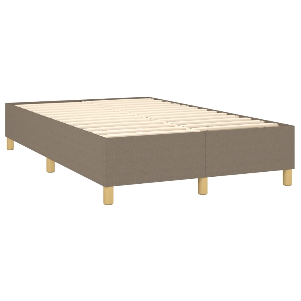 vidaXL Σκελετός Κρεβατιού με Ελατήρια Taupe 120x200 εκ. Υφασμάτινο