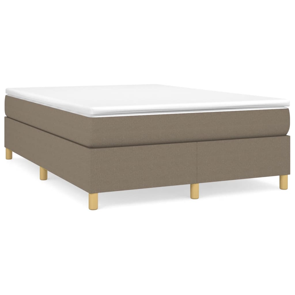 vidaXL Σκελετός Κρεβατιού με Ελατήρια Taupe 140x190 εκ. Υφασμάτινο