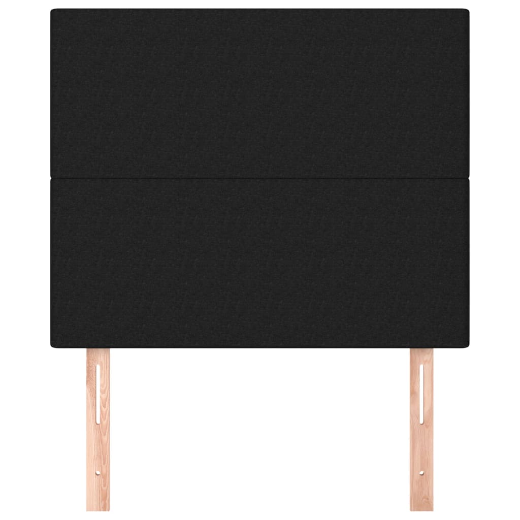 vidaXL Κεφαλάρι Κρεβατιού Μαύρο 80x5x118/128 εκ. Ύφασμα