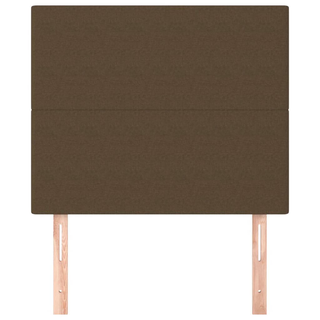 vidaXL Κεφαλάρι Κρεβατιού Σκούρο Καφέ 90x5x118/128 εκ. Ύφασμα