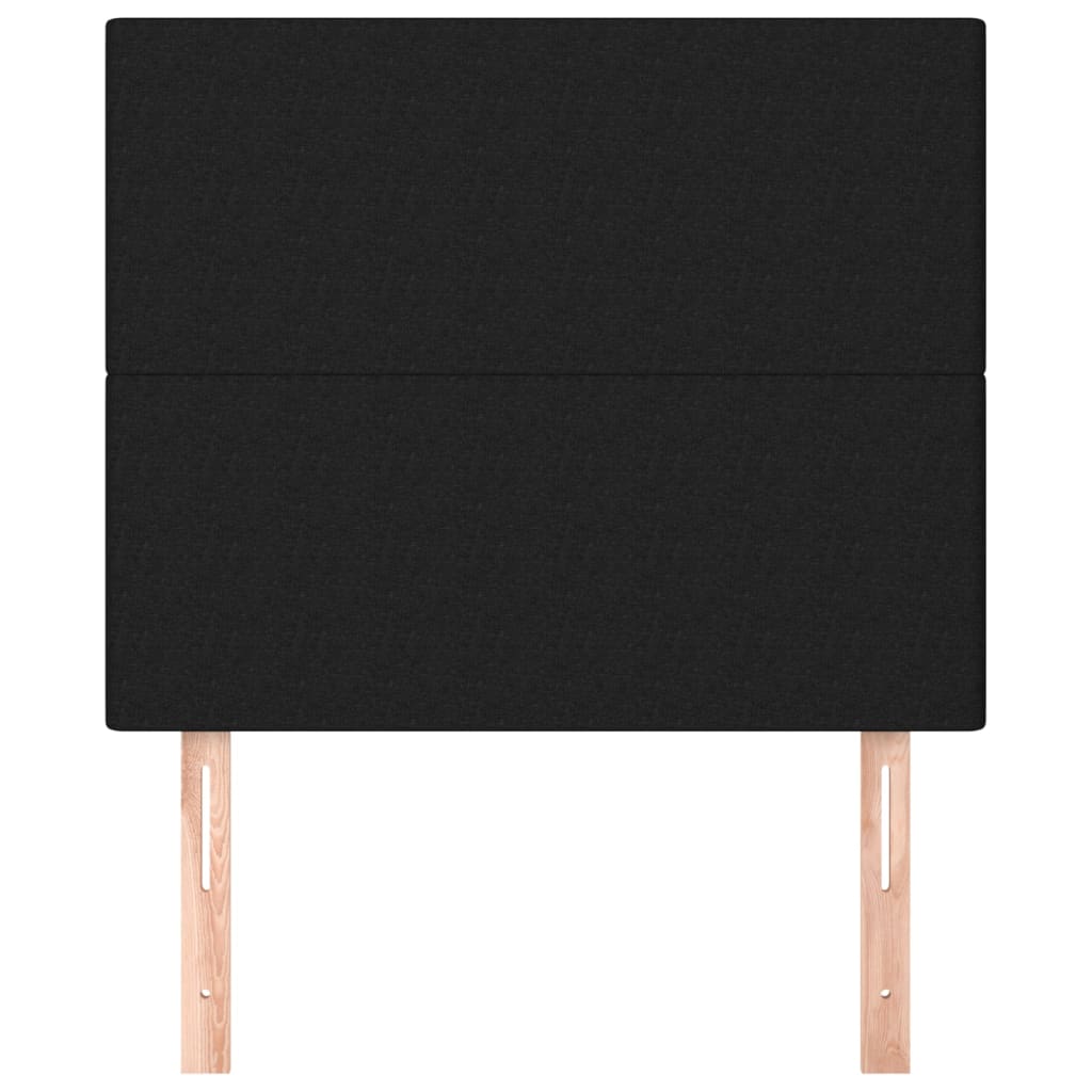 vidaXL Κεφαλάρι Κρεβατιού Μαύρο 100x5x118/128 εκ. Ύφασμα