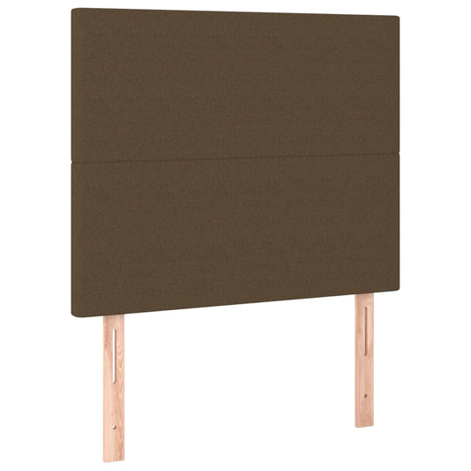 vidaXL Κεφαλάρι Κρεβατιού Σκούρο Καφέ 100x5x118/128 εκ. Ύφασμα