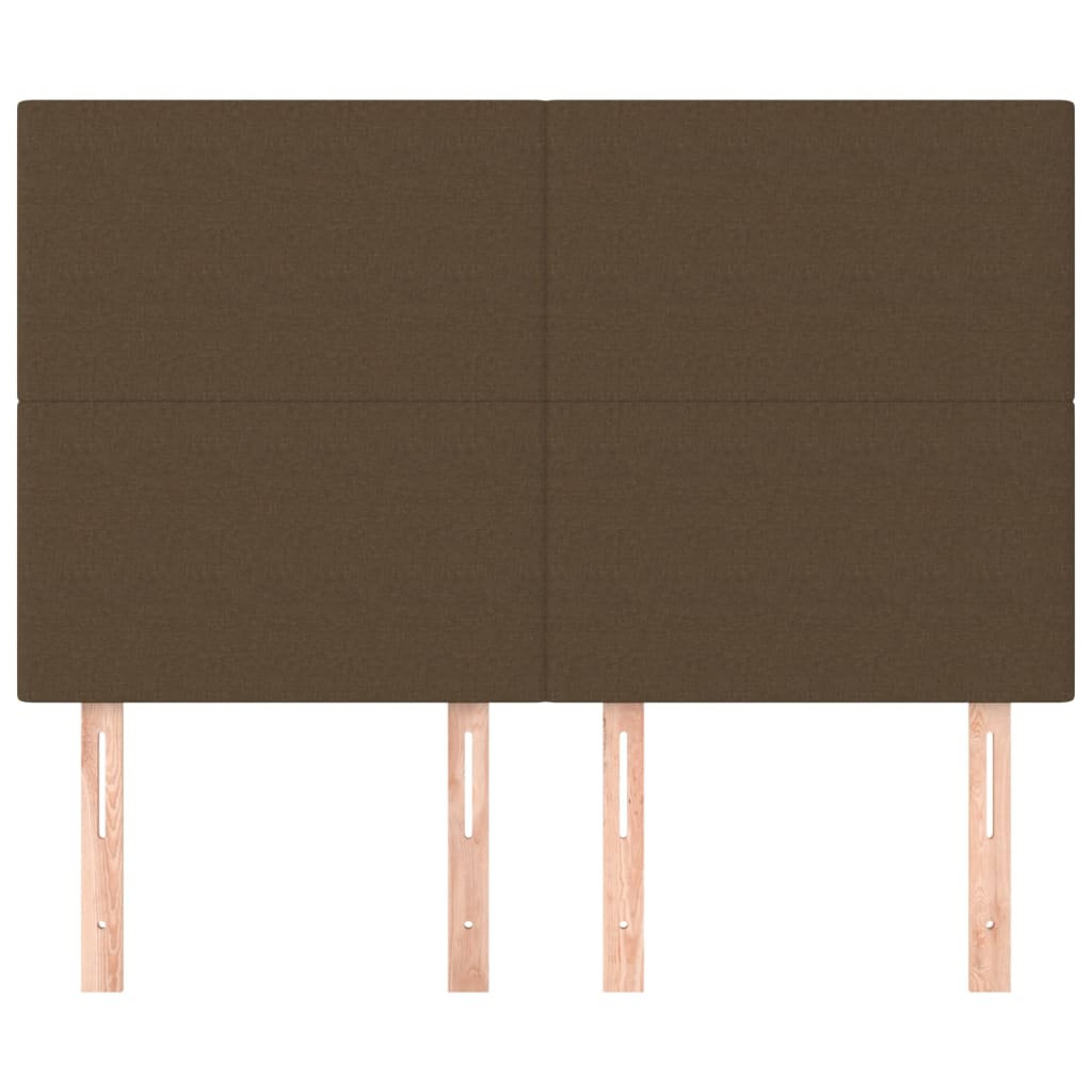 vidaXL Κεφαλάρια Κρεβατιού 4 τεμ. Σκ. Καφέ 72x5x78/88 εκ. Υφασμάτινα