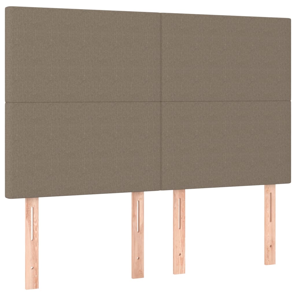 vidaXL Κεφαλάρια Κρεβατιού 4 τεμ. Taupe 72x5x78/88 εκ. Υφασμάτινα