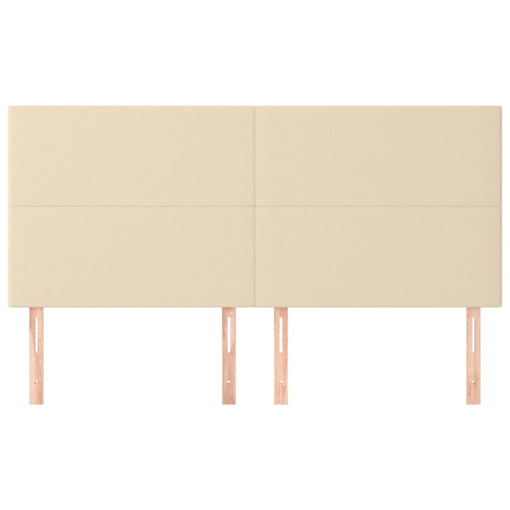 vidaXL Κεφαλάρια Κρεβατιού 4 τεμ. Κρεμ 80 x 5 x 78/88 εκ. Υφασμάτινο