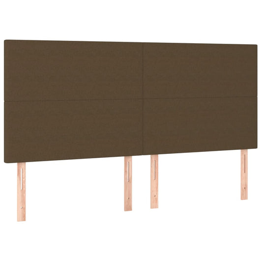 vidaXL Κεφαλάρι Κρεβατιού Σκούρο Καφέ 180x5x118/128 εκ. Ύφασμα