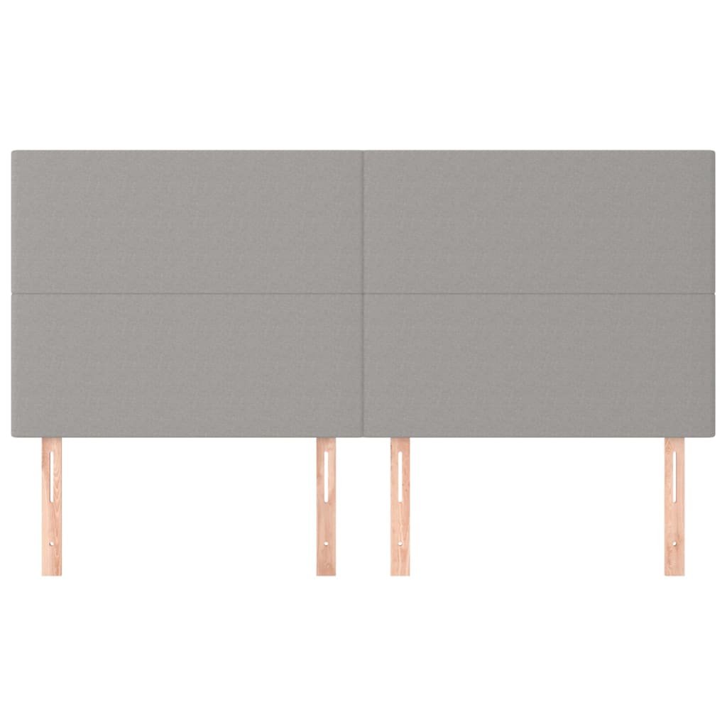 vidaXL Κεφαλάρι Ανοιχτό Γκρι 200x5x118/128 εκ. Ύφασμα