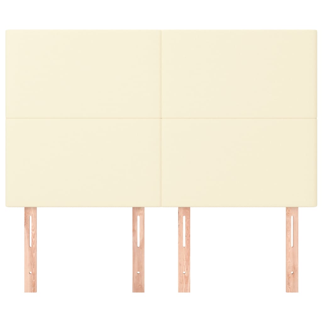 vidaXL Κεφαλάρι Κρεμ 144x5x118/128 εκ. από Συνθετικό Δέρμα