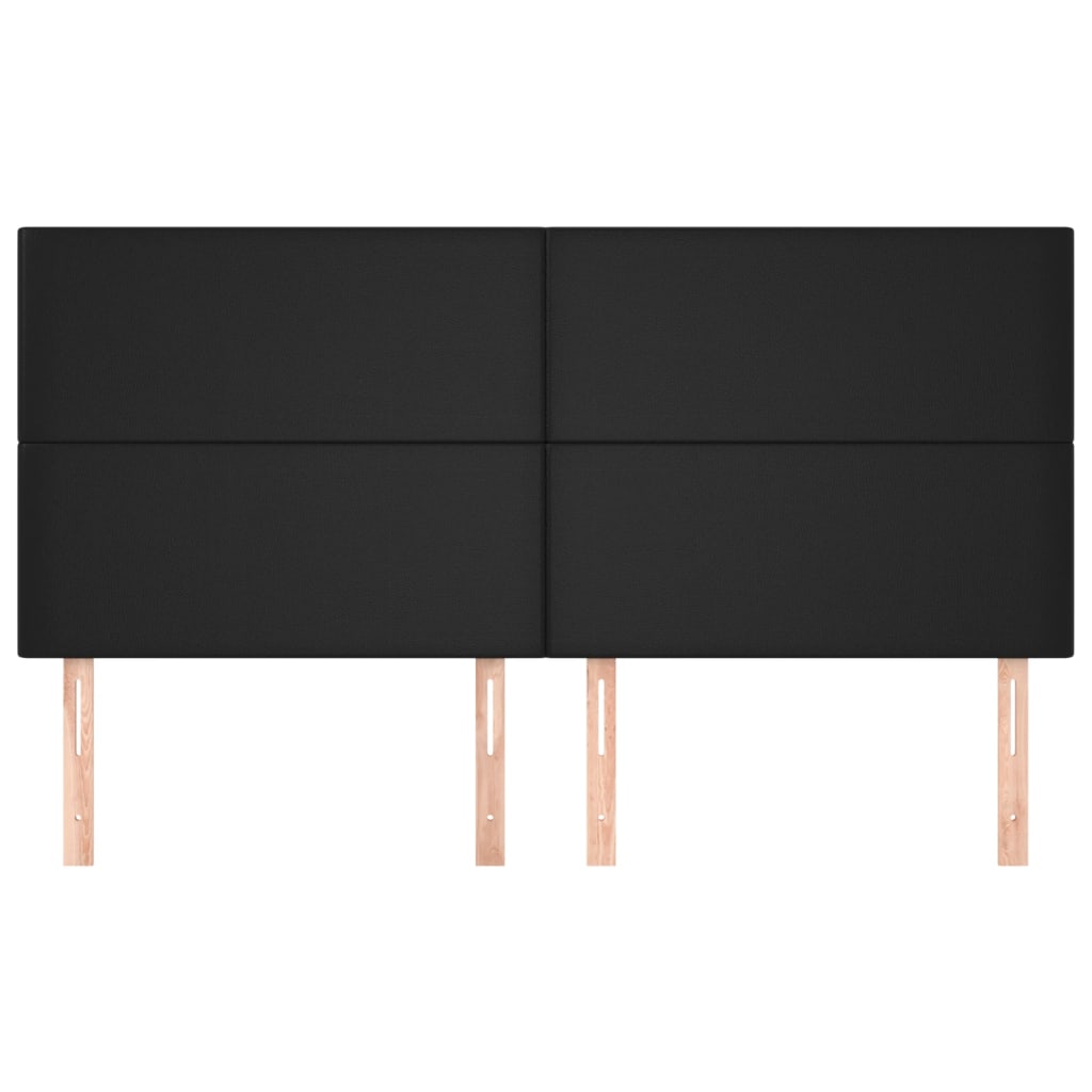 vidaXL Κεφαλάρι Μαύρο 180x5x118/128 εκ. από Συνθετικό Δέρμα