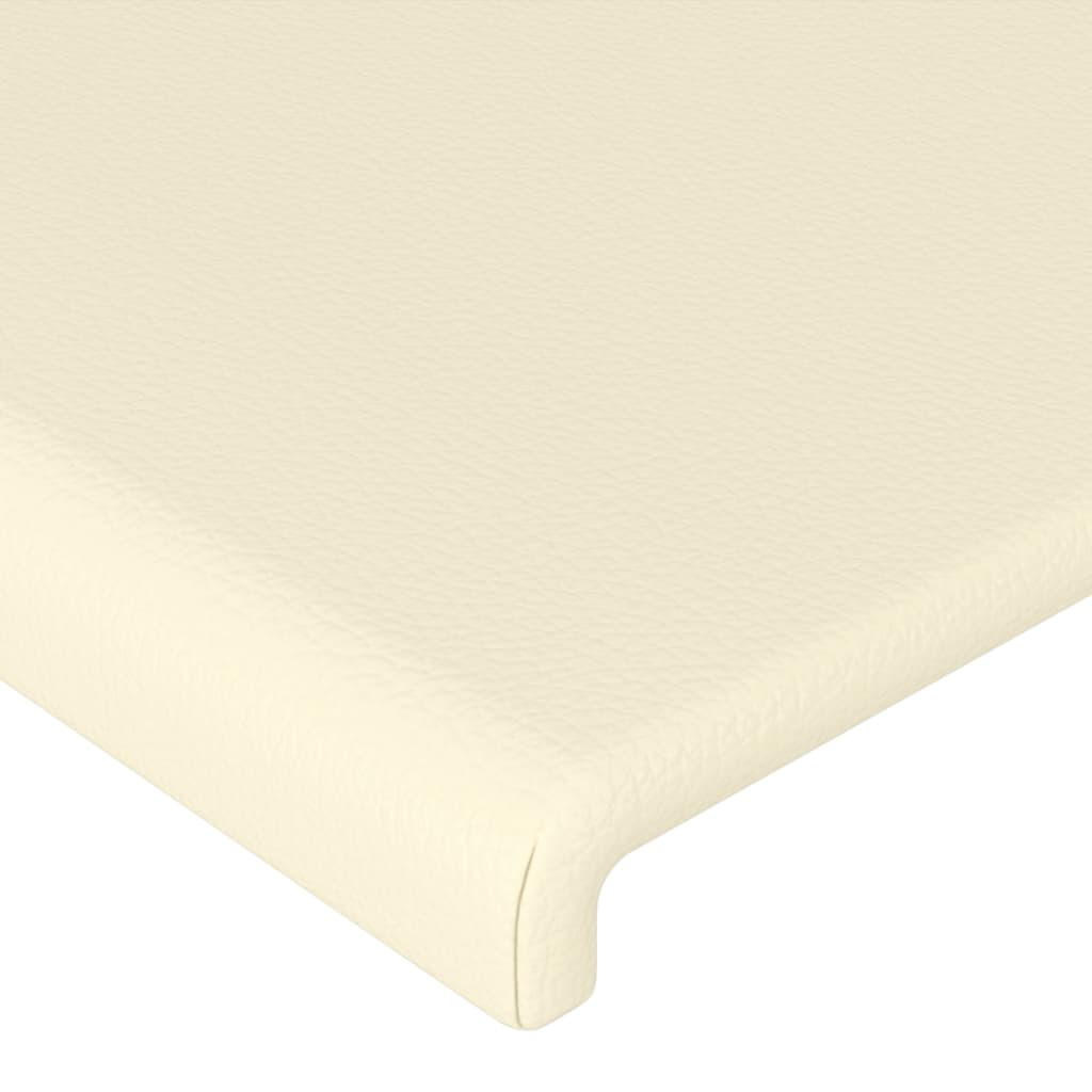 vidaXL Κεφαλάρι Κρεμ 180x5x118/128 εκ. από Συνθετικό Δέρμα
