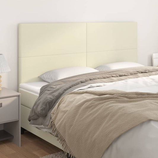 vidaXL Κεφαλάρι Κρεμ 180x5x118/128 εκ. από Συνθετικό Δέρμα