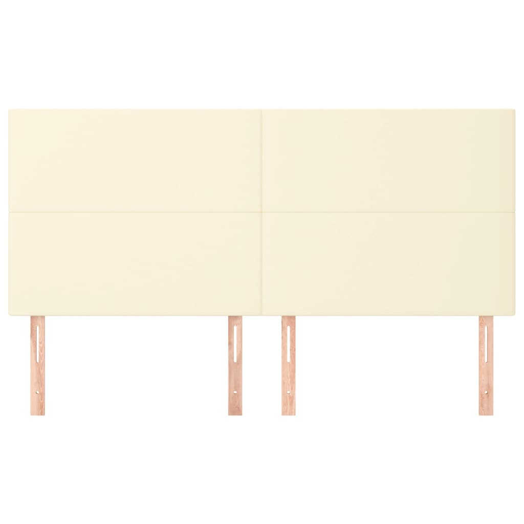 vidaXL Κεφαλάρι Κρεμ 200x5x118/128 εκ. από Συνθετικό Δέρμα