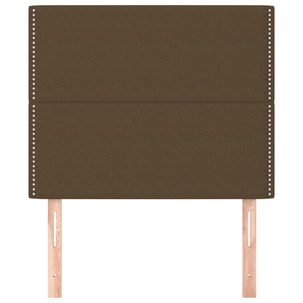 vidaXL Κεφαλάρι Κρεβατιού Σκούρο Καφέ 90x5x118/128 εκ. Ύφασμα