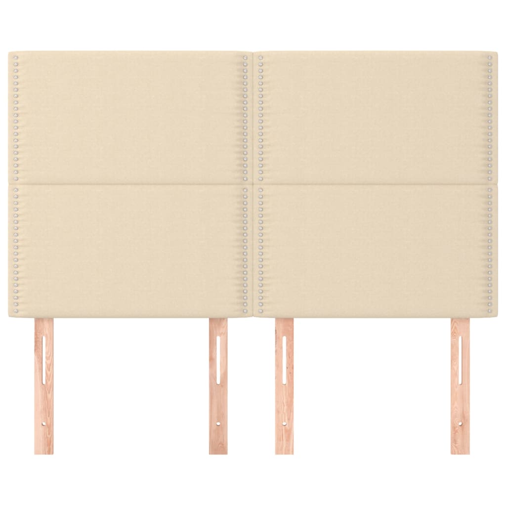 vidaXL Κεφαλάρι Κρεμ 144x5x118/128 εκ. Ύφασμα