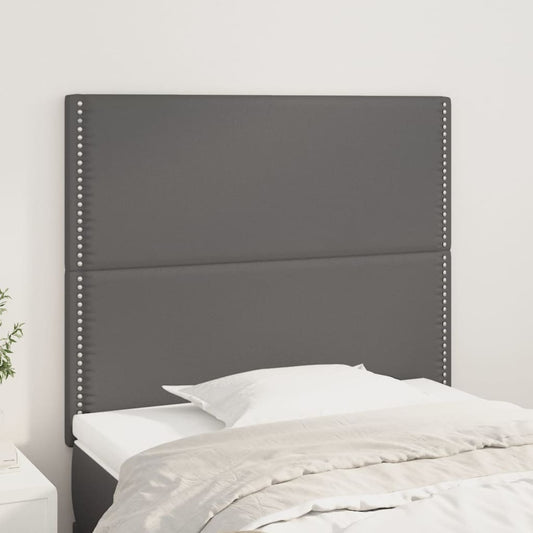 vidaXL Κεφαλάρι Κρεβατιού Γκρι 100x5x118/128 εκ. από Συνθετικό Δέρμα