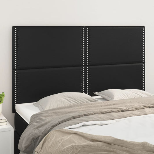 vidaXL Κεφαλάρι Μαύρο 144x5x118/128 εκ. από Συνθετικό Δέρμα